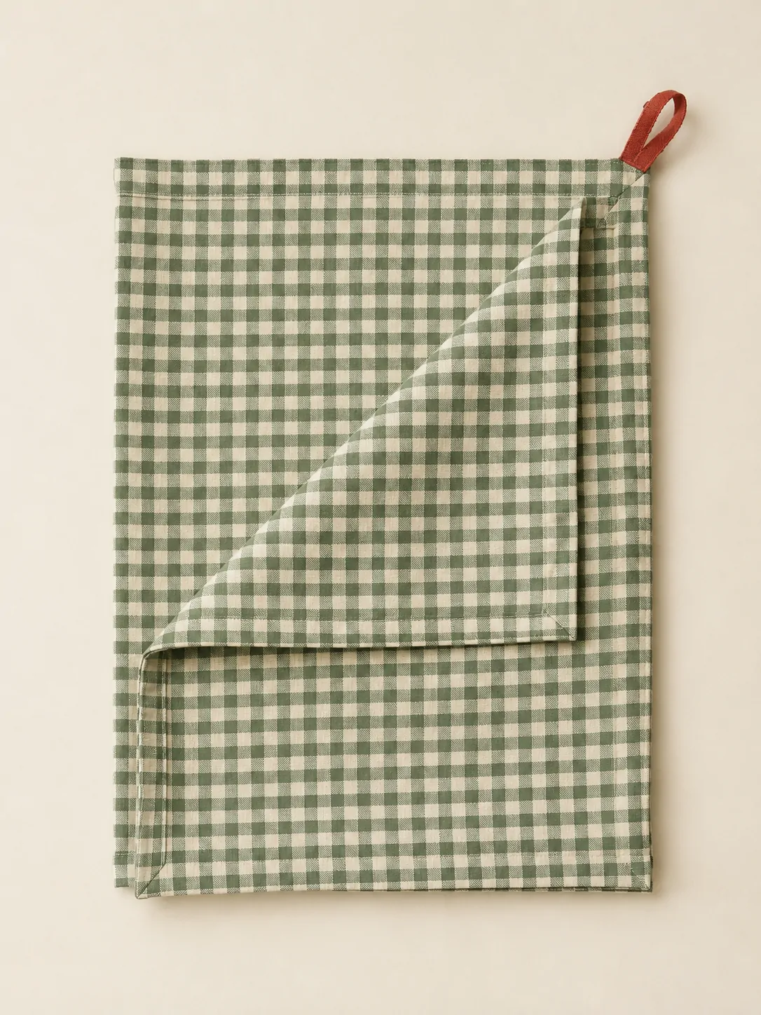 Café Check Tablecloth laid flat, showing every piece in the set