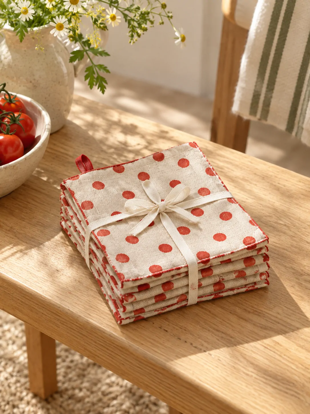 Dotty Napkins, Set of 4 folded