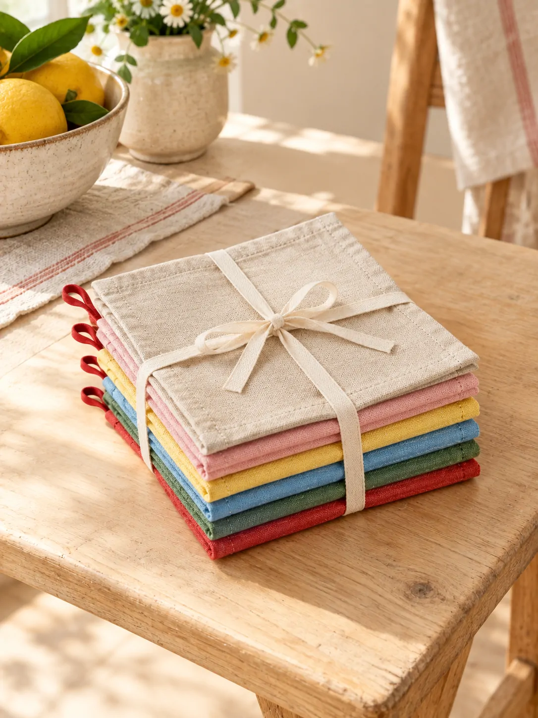 Mismatched Napkins, Set of 6 folded