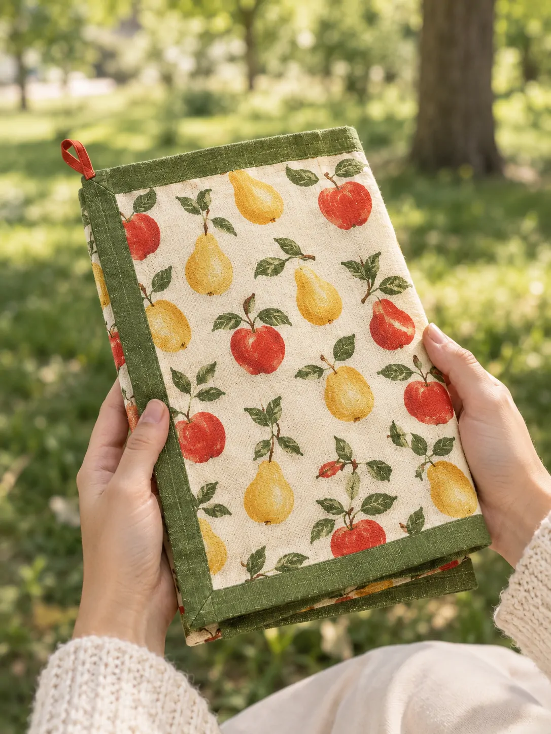 Orchard Print Tablecloth folded