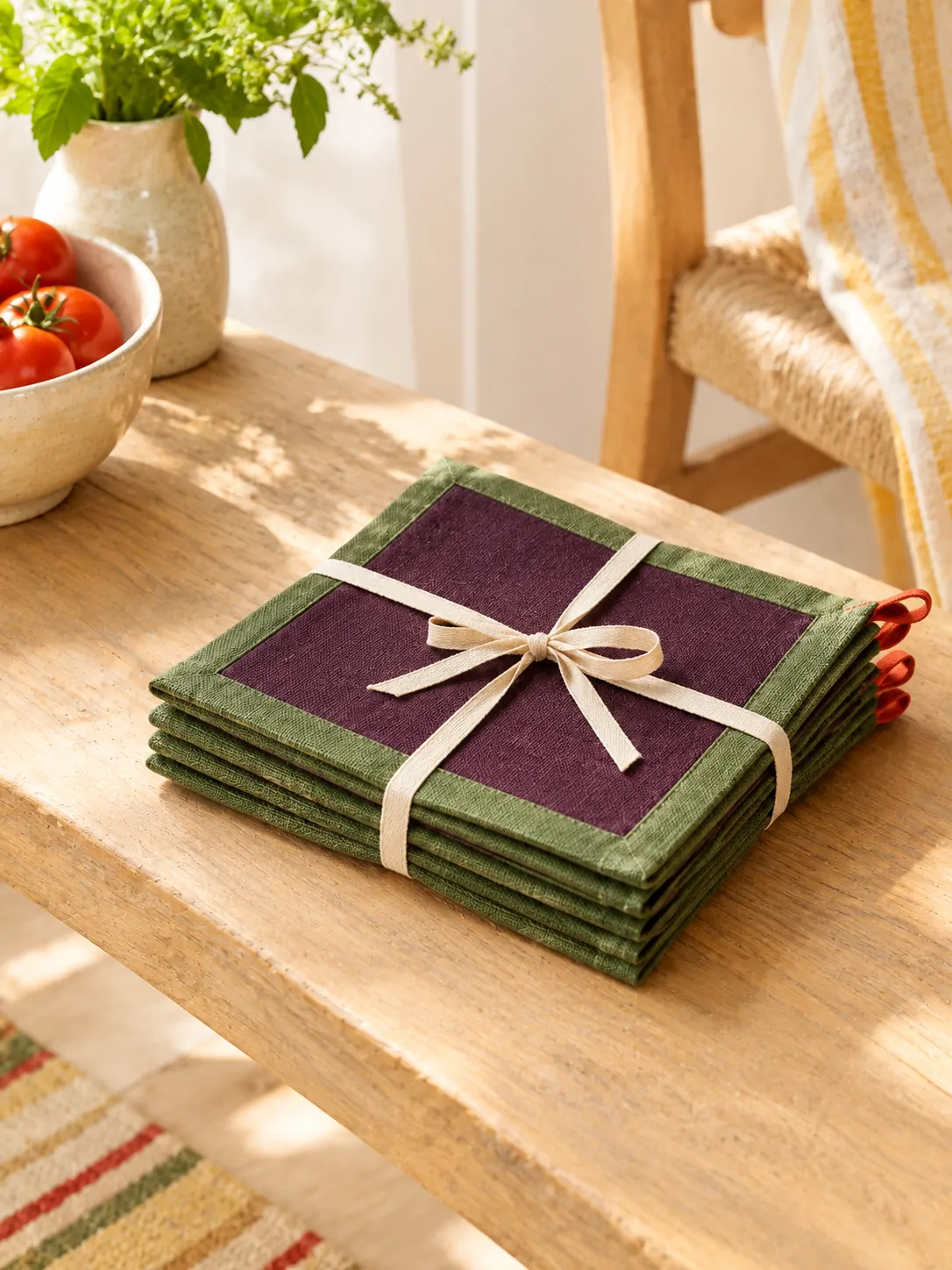 Oversized Napkins, Set of 2 folded