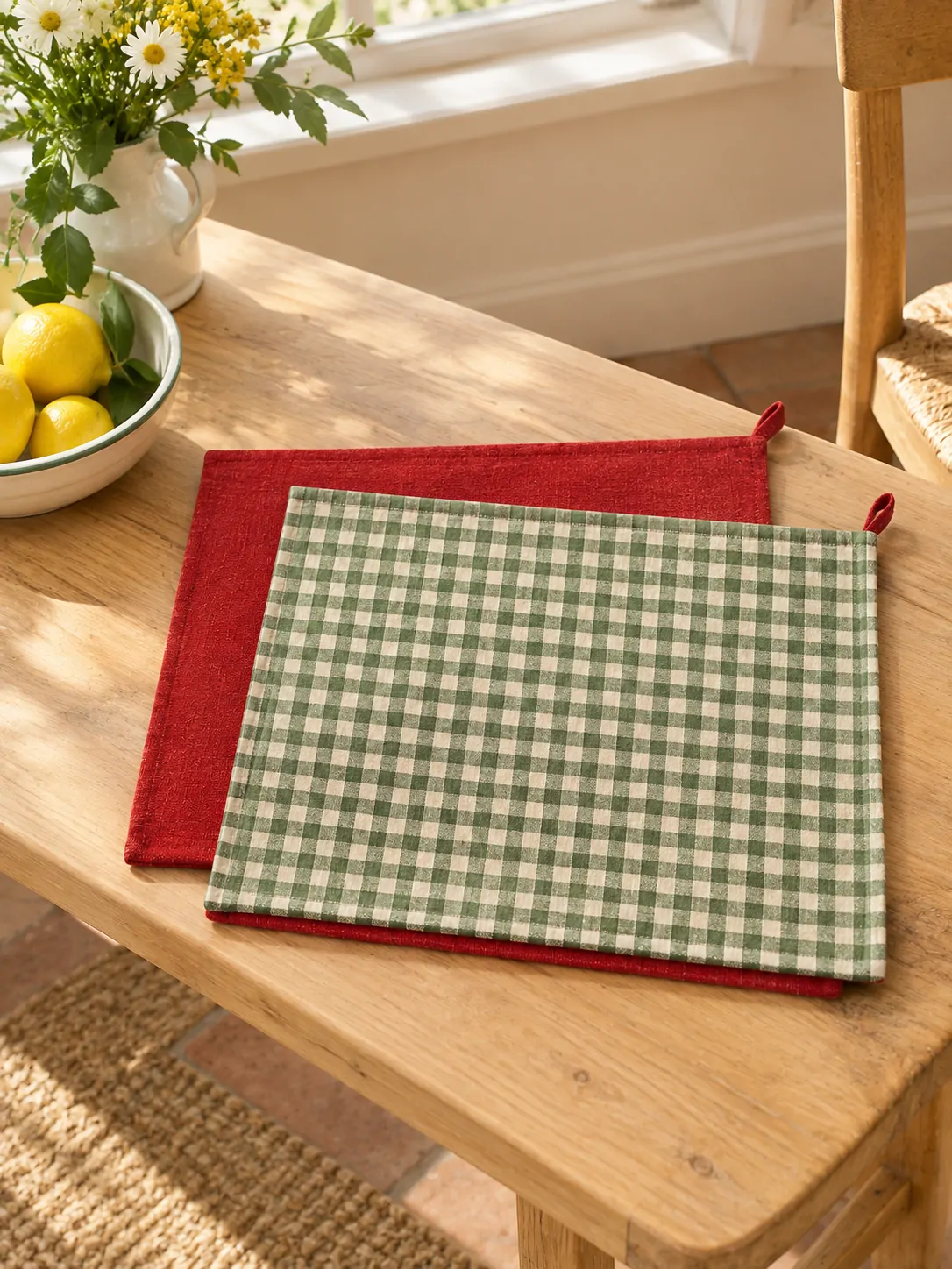 Reversible Placemats, Set of 2 folded