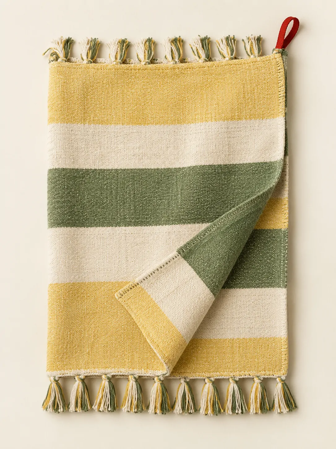Striped Deck Picnic Blanket laid flat, showing every piece in the set