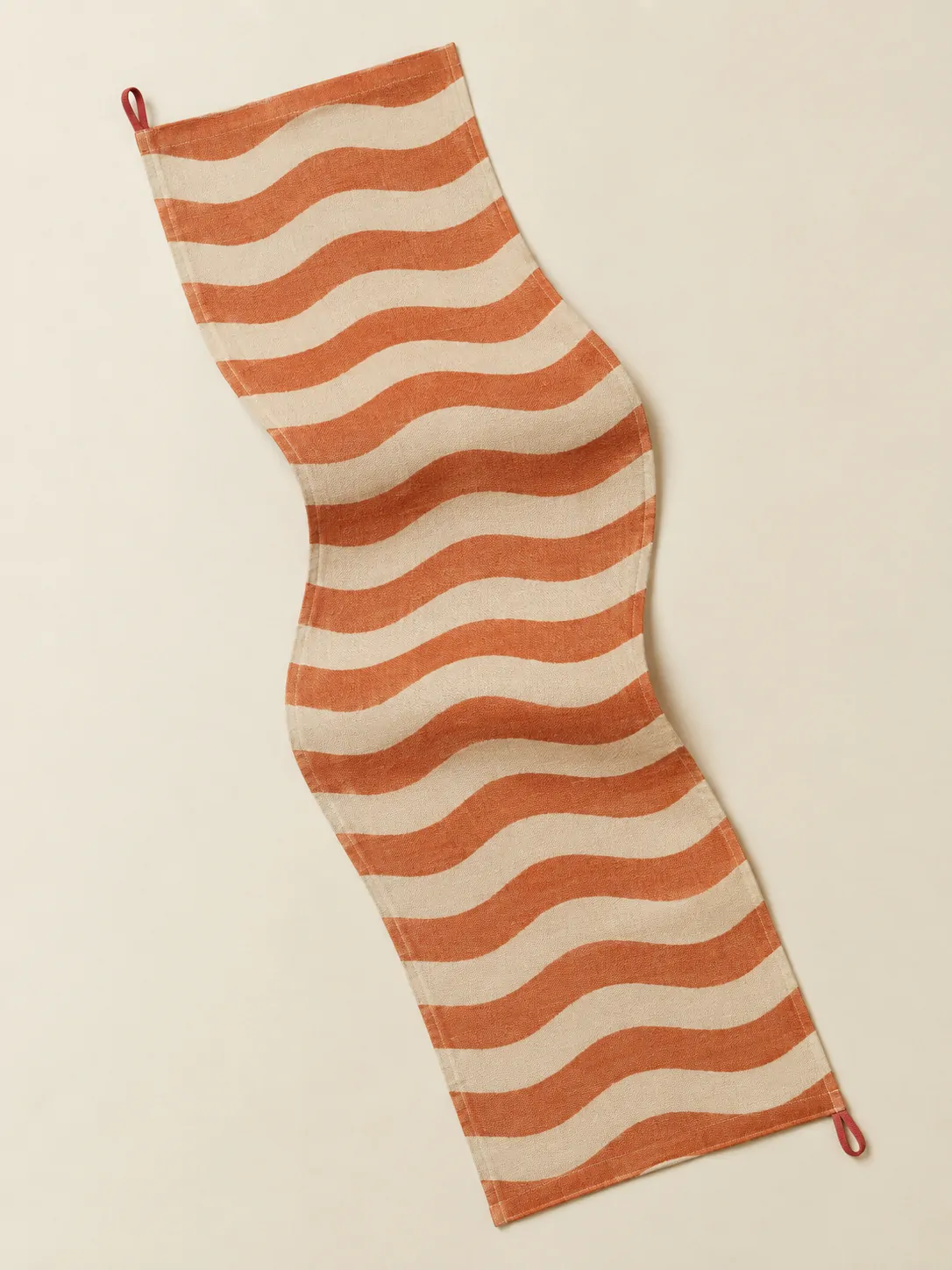 Wave Line Table Runner laid flat, showing every piece in the set